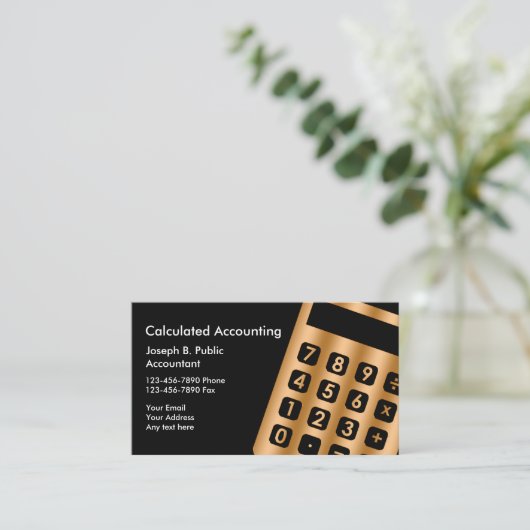 Classy accountant Visitekaartjes (Staand voorkant)