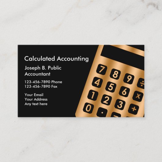 Classy accountant Visitekaartjes (Voorkant)