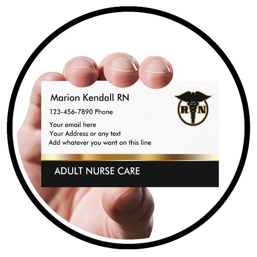 Classy Adult Nurse Care Visitekaartje