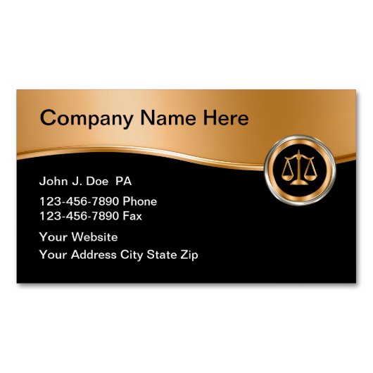 Classy Advocaat Kantoor Magnetisch Visitekaartje (Voorkant)