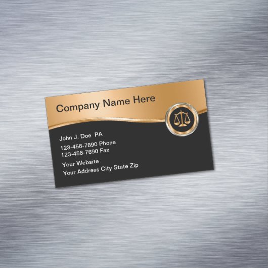 Classy Advocaat Kantoor Magnetisch Visitekaartje (Voorbeeld)