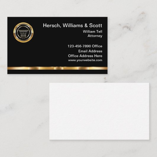 Classy Advocaat Rechtsgroep Juridisch Team Visitekaartje (Voorkant / Achterkant)