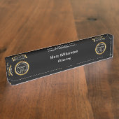 Classy Advocaat Roman Columns Lux Bureau Naamplaat Naambordje (Zijkant)