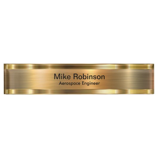 Classy Aerospace Engineer Desk Naam Plaque Naambordje (Voorkant)