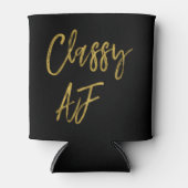 Classy AF Black en Gold Foil Koelbox Blikjeskoeler (Voorkant)