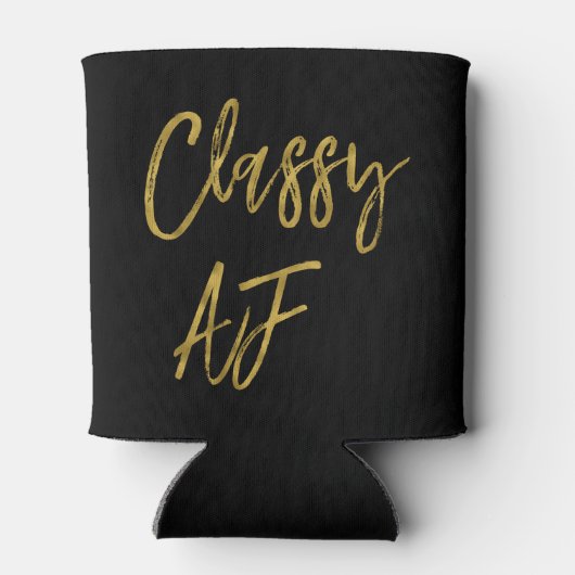 Classy AF Black en Gold Foil Koelbox Blikjeskoeler (Achterkant)