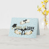 Classy Afstudeerder Floral Kaart (Gele Bloem)