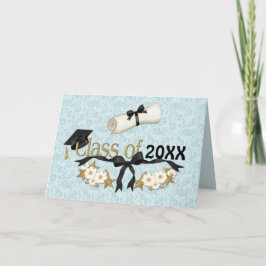 Classy Afstudeerder Floral Kaart