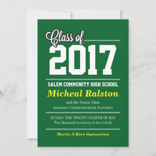 Classy Afstuderen Announcement Kaart (Voorkant)