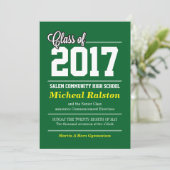 Classy Afstuderen Announcement Kaart (Staand voorkant)