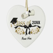 Classy Afstuderen Floral Keramisch Ornament (Rechts)