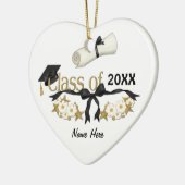 Classy Afstuderen Floral Keramisch Ornament (Links)