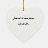 Classy Afstuderen Floral Keramisch Ornament (Achterkant)