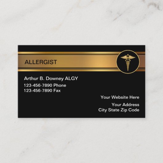 Classy Allergist Visitekaartjes (Voorkant)