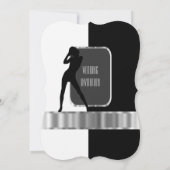 Classy alternatief zwart-wit bruiloft kaart (Achterkant)