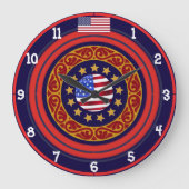 Classy Americana Wall Clock Grote Klok (Voorkant)