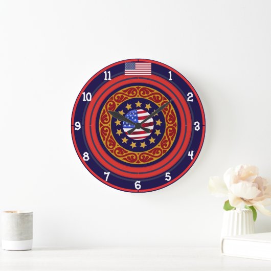 Classy Americana Wall Clock Grote Klok (Huis)
