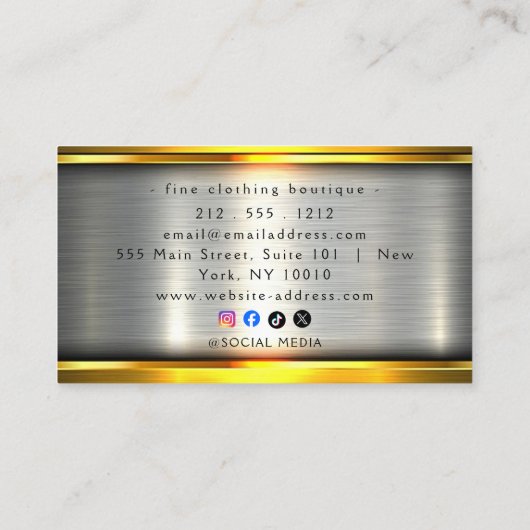 Classy And Cool Construction Business Cards Visitekaartje (Achterkant)