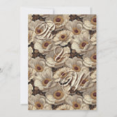 Classy Anemones Floral Backyard Wedding Kaart (Achterkant)