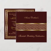 Classy Animal Print Invite [Giraffe Brown 1] Kaart (Voorkant / Achterkant)