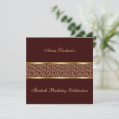 Classy Animal Print Invite [Giraffe Brown 1] Kaart (Staand voorkant)