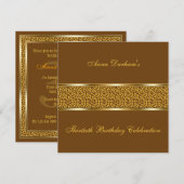Classy Animal Print Invite [Giraffe - Bruin 2] Kaart (Voorkant / Achterkant)