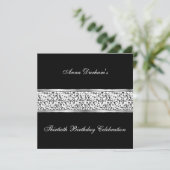 Classy Animal Print Invite [Sneeuwluipaard - zwart Kaart (Staand voorkant)