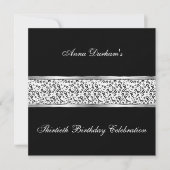 Classy Animal Print Invite [Sneeuwluipaard - zwart Kaart (Voorkant)
