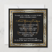 Classy Animal Print Invite [Zebra - zwart/goud] Kaart (Achterkant)