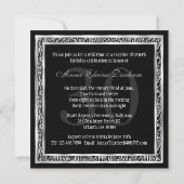 Classy Animal Print Invite [Zebra zwart/zilver] Kaart (Achterkant)