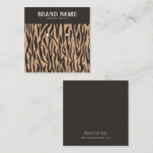 Classy Animal Striped Moderne Oorbellen Display Ka Vierkante Visitekaartje (Voorkant / Achterkant)