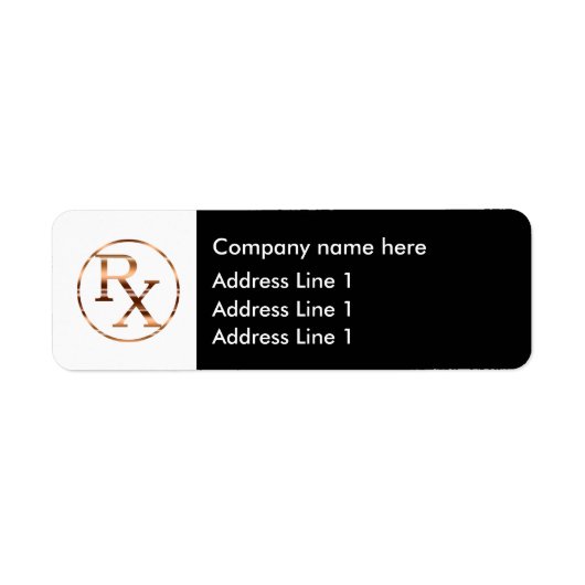 Classy Apotheek Retouradres Sticker Labels (Voorkant)