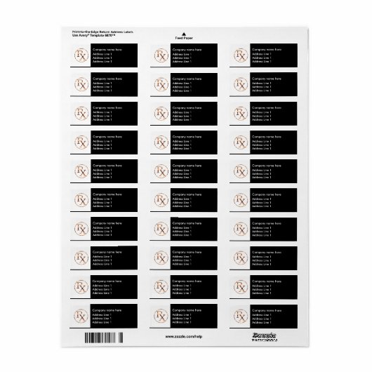Classy Apotheek Retouradres Sticker Labels (Full Sheet)