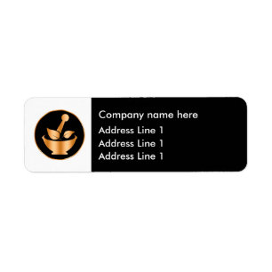 Classy Apotheek Thema Adres Sticker Labels