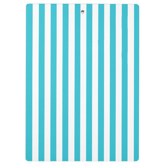 Classy Aqua Blue Stripes | DIY-tekst Klembord (Achterkant)