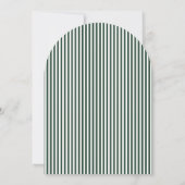 Classy Arched Green Modern Christmas Family Photo Feestdagenkaart (Achterkant)