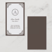 Classy Art Deco Border Film Editor Visitekaartje (Voorkant / Achterkant)