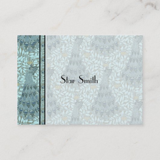 Classy Art  Peacock Boutique Kaart Visitekaartje (Achterkant)