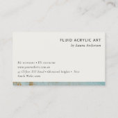 Classy Artistic Blue Gold Oil Paint Texture Logo Visitekaartje (Achterkant)