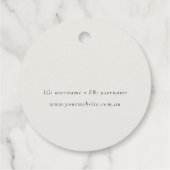 Classy Artistic Struik Pink Gold Oil Paint Busines Bedankjes Labels (Achterkant)