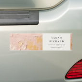 Classy Artistic Struik Pink Gold Oil Paint Busines Bumpersticker (Op auto)