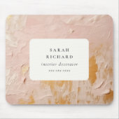 Classy Artistic Struik Pink Gold Oil Paint Busines Muismat (Voorkant)