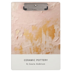 Classy Artistic Struik Pink Gold Oil Paint Texture Klembord