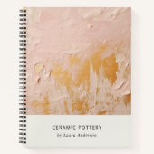Classy Artistic Struik Pink Gold Oil Paint Texture Notitieboek (Voorkant)