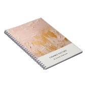 Classy Artistic Struik Pink Gold Oil Paint Texture Notitieboek (Rechterzijde)