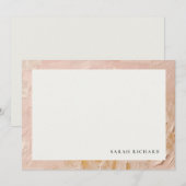 Classy Artistic Struik Pink Gold Oil Paint Texture Notitiekaartje (Voorkant / Achterkant)