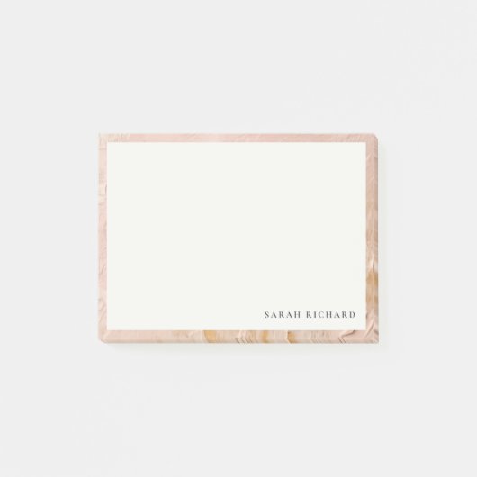 Classy Artistic Struik Pink Gold Oil Paint Texture Post-it® Notes (Voorkant)