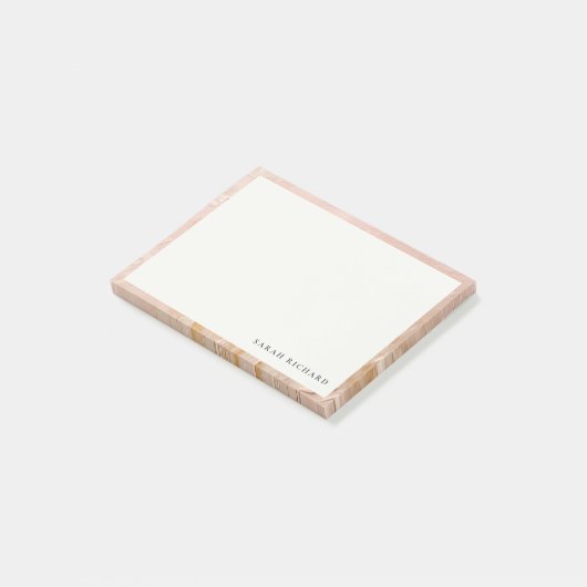 Classy Artistic Struik Pink Gold Oil Paint Texture Post-it® Notes (Schuin)