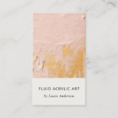 Classy Artistic Struik Pink Gold Oil Paint Texture Visitekaartje (Voorkant)