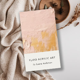 Classy Artistic Struik Pink Gold Oil Paint Texture Visitekaartje